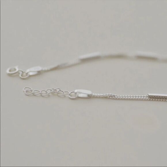 ✨NEW 925 Sterling Silver Double Strand Dainty Bar Bracelet ‼️RESTOCK… - Picture 8 of 11